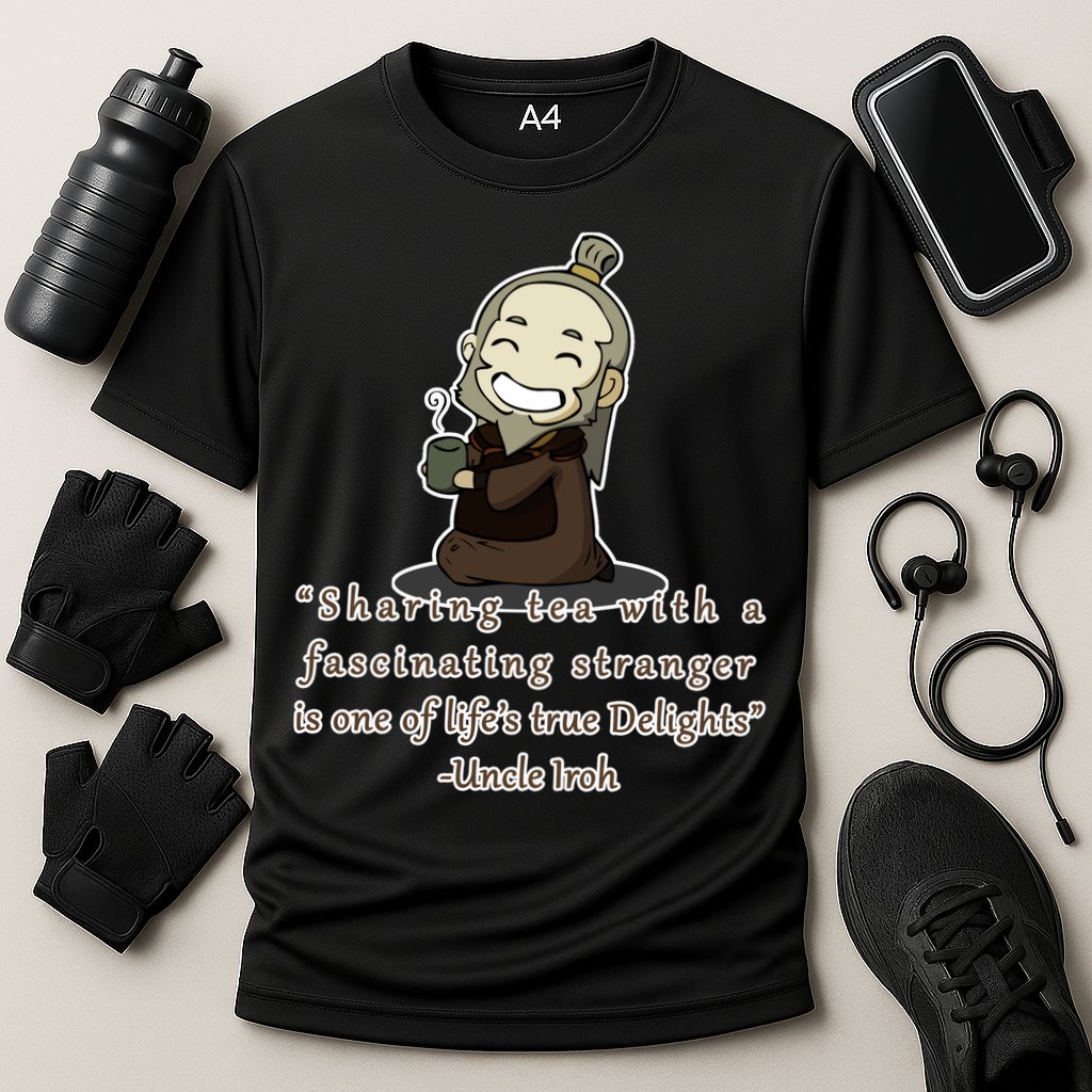 Tea With Strangers Uncle Iron Quote Cooling Performance Crew T-Shirt