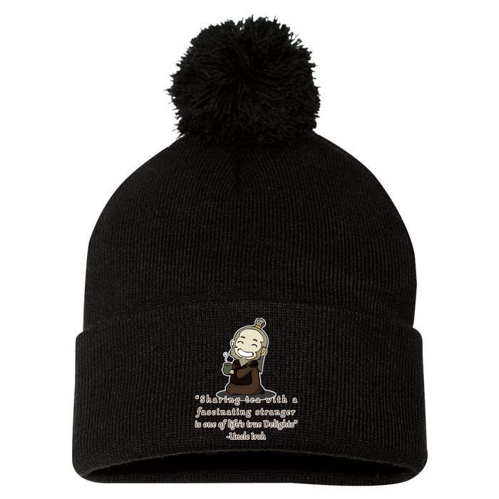 Tea With Strangers Uncle Iron Quote Pom Pom 12in Knit Beanie