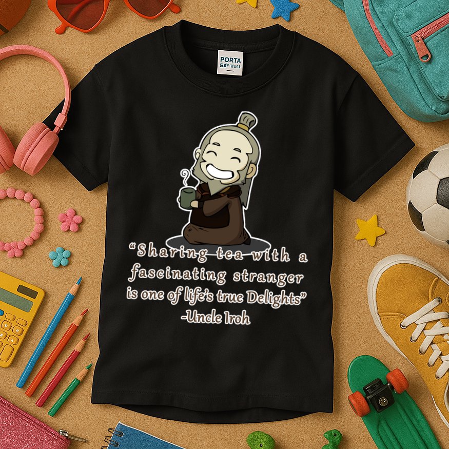 Tea With Strangers Uncle Iron Quote Kids T-Shirt