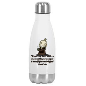 Tea With Strangers Uncle Iron Quote Stainless Steel Insulated Water Bottle