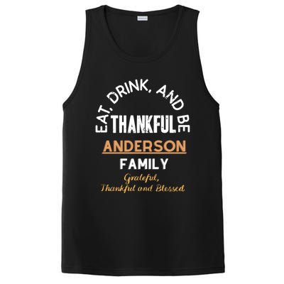 Thankful Eat Anderson Family Gift PosiCharge Competitor Tank