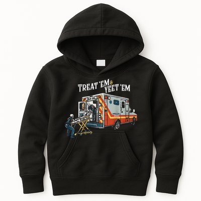 Treat Em And Yeet Em Gift Kids Hoodie