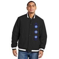 Third Eye All Seeing Spiritual Mystical Evil Eye Protection Insulated Varsity Jacket