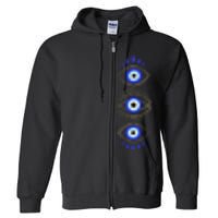 Third Eye All Seeing Spiritual Mystical Evil Eye Protection Full Zip Hoodie