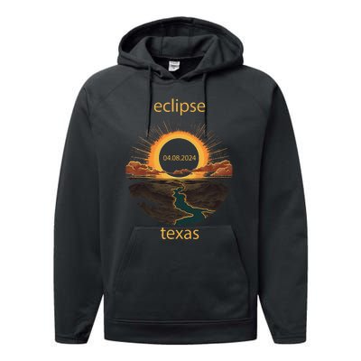 Texas Eclipse April 8 2024 04.08.2024 Performance Fleece Hoodie