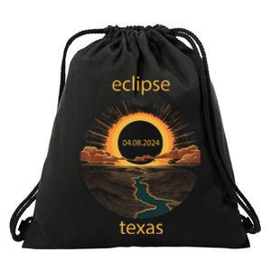 Texas Eclipse April 8 2024 04.08.2024 Drawstring Bag