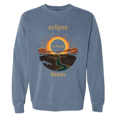 Texas Eclipse April 8 2024 04.08.2024 Garment-Dyed Sweatshirt