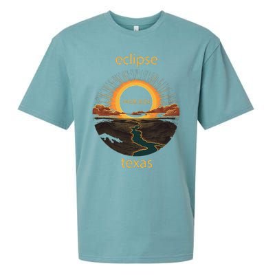 Texas Eclipse April 8 2024 04.08.2024 Sueded Cloud Jersey T-Shirt