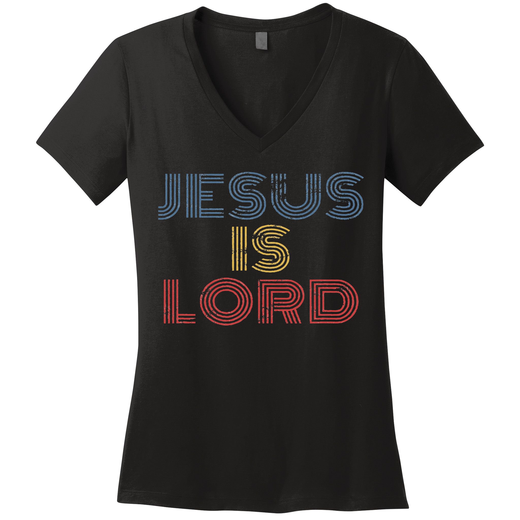 Tell Everyone About Jesus Christ S Jesus Is Lord Cool Christian Worship Women's V-Neck T-Shirt