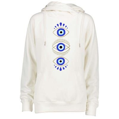 Third Eye All Seeing Spiritual Mystical Evil Eye Womens Funnel Neck Pullover Hood