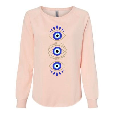 Third Eye All Seeing Spiritual Mystical Evil Eye Womens California Wash Sweatshirt