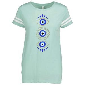 Third Eye All Seeing Spiritual Mystical Evil Eye Enza Ladies Jersey Football T-Shirt