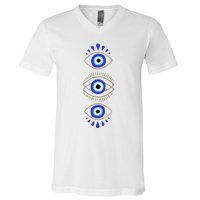 Third Eye All Seeing Spiritual Mystical Evil Eye V-Neck T-Shirt