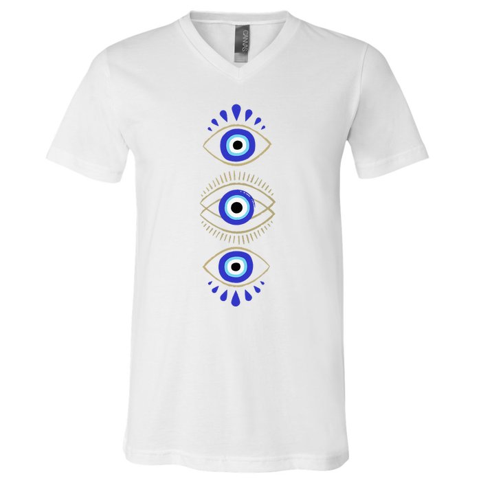 Third Eye All Seeing Spiritual Mystical Evil Eye V-Neck T-Shirt