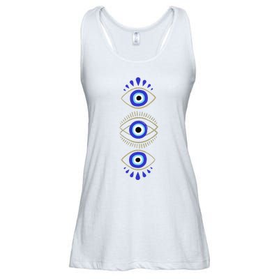 Third Eye All Seeing Spiritual Mystical Evil Eye Ladies Essential Flowy Tank