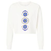 Third Eye All Seeing Spiritual Mystical Evil Eye Cropped Pullover Crew