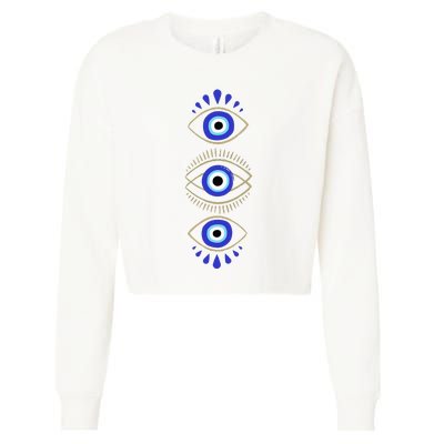 Third Eye All Seeing Spiritual Mystical Evil Eye Cropped Pullover Crew