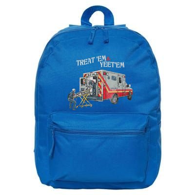 Treat Em And Yeet Em Skeleton Ambulance 16 in Basic Backpack