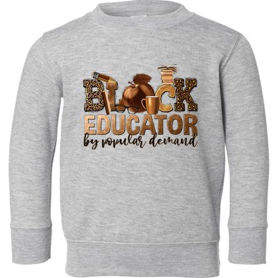 Teacher Educator African American Professor Toddler Sweatshirt