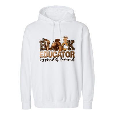 Teacher Educator African American Professor Garment-Dyed Fleece Hoodie