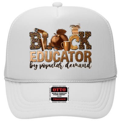 Teacher Educator African American Professor High Crown Mesh Back Trucker Hat