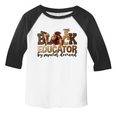 Teacher Educator African American Professor Toddler Fine Jersey T-Shirt