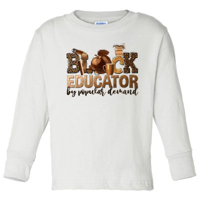 Teacher Educator African American Professor Toddler Long Sleeve Shirt