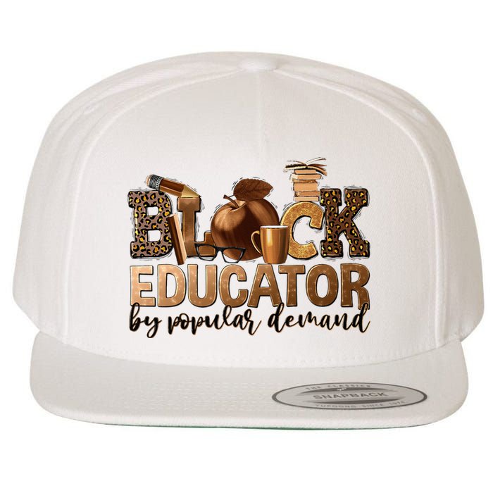 Teacher Educator African American Professor Wool Snapback Cap