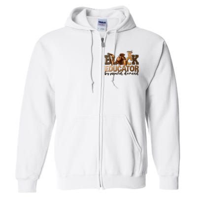 Teacher Educator African American Professor Full Zip Hoodie