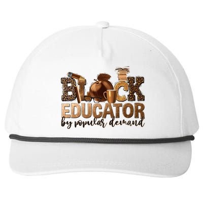 Teacher Educator African American Professor Snapback Five-Panel Rope Hat