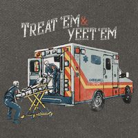 Treat Em And Yeet Em Skeleton Ambulance Funny Cotton Canvas Backpack