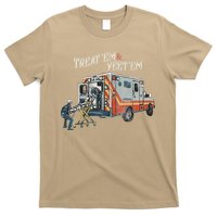 Treat Em And Yeet Em Skeleton Ambulance Funny T-Shirt