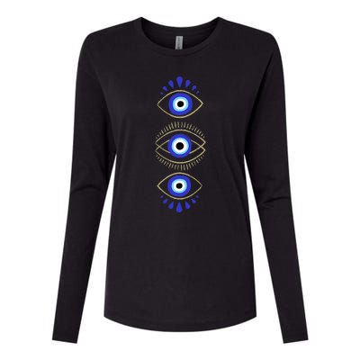 Third Eye All Seeing Spiritual Mystical Evil Eye Protection Womens Cotton Relaxed Long Sleeve T-Shirt