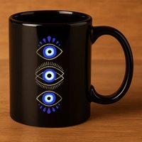 Third Eye All Seeing Spiritual Mystical Evil Eye Protection 11oz C Handle Ceramic Mug