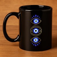Third Eye All Seeing Spiritual Mystical Evil Eye Protection 11oz C Handle Ceramic Mug