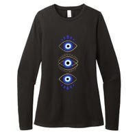 Third Eye All Seeing Spiritual Mystical Evil Eye Protection Womens CVC Long Sleeve Shirt