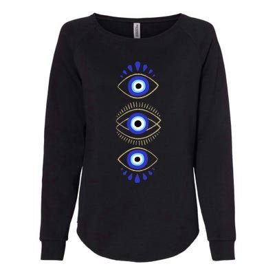 Third Eye All Seeing Spiritual Mystical Evil Eye Protection Womens California Wash Sweatshirt