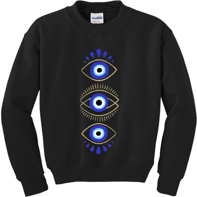 Third Eye All Seeing Spiritual Mystical Evil Eye Protection Kids Sweatshirt