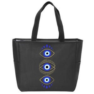 Third Eye All Seeing Spiritual Mystical Evil Eye Protection Zip Tote Bag