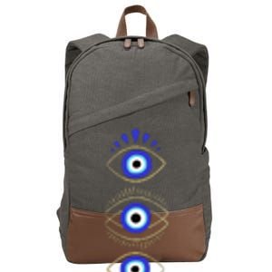 Third Eye All Seeing Spiritual Mystical Evil Eye Protection Cotton Canvas Backpack