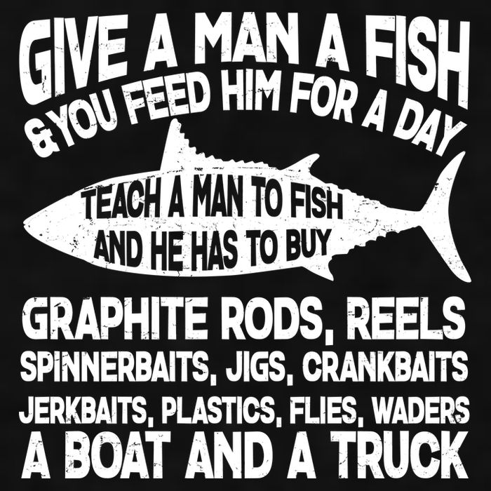 Teach A Man A Fish And He Has To Buy A Boat Ladies PosiCharge Tri-Blend Wicking Tank