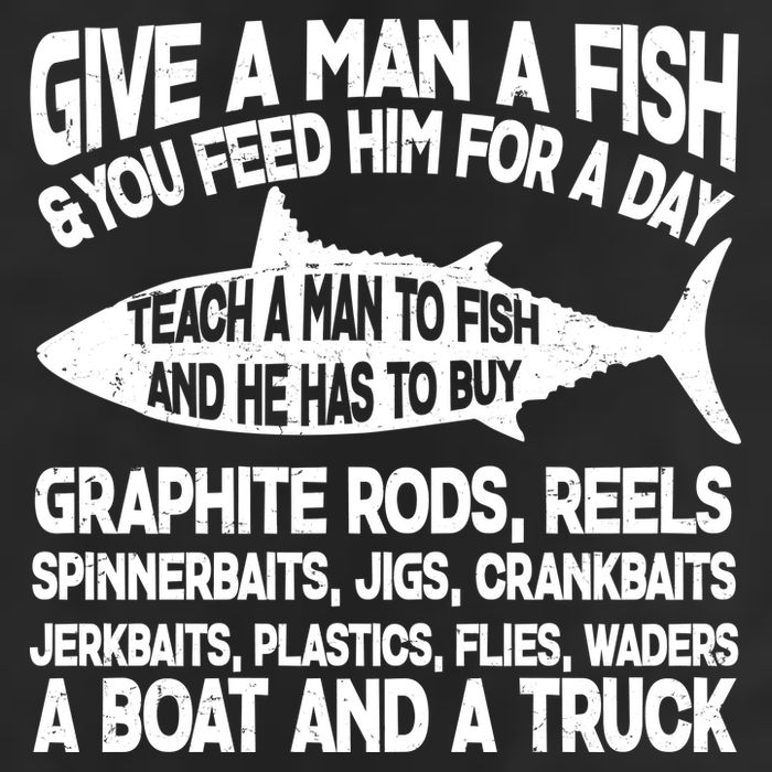 Teach A Man A Fish And He Has To Buy A Boat Adult Drive Performance Visor