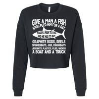 Teach A Man A Fish And He Has To Buy A Boat Cropped Pullover Crew