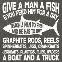 Teach A Man A Fish And He Has To Buy A Boat Cotton Canvas Backpack