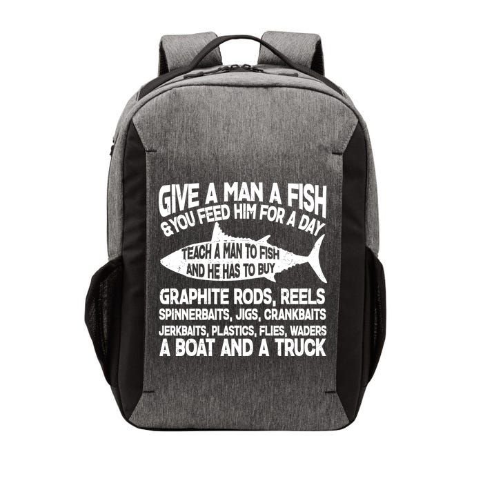 Teach A Man A Fish And He Has To Buy A Boat Vector Backpack