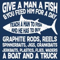 Teach A Man A Fish And He Has To Buy A Boat Cool Comfort Performance Bucket Hat