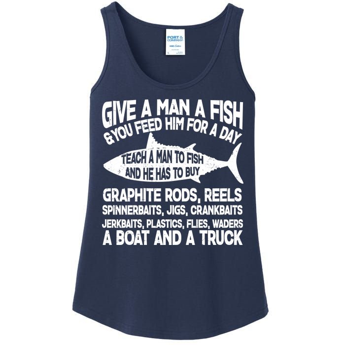 Teach A Man A Fish And He Has To Buy A Boat Ladies Essential Tank