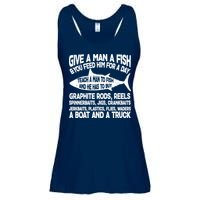 Teach A Man A Fish And He Has To Buy A Boat Ladies Essential Flowy Tank