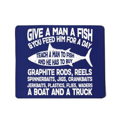 Teach A Man A Fish And He Has To Buy A Boat Mousepad