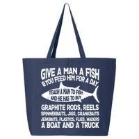 Teach A Man A Fish And He Has To Buy A Boat 25L Jumbo Tote